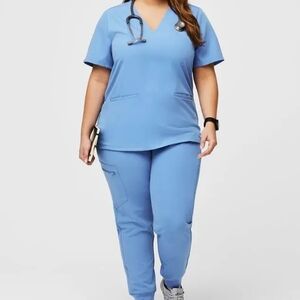 Figs - XL - Ceil Blue Scrub Set